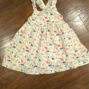 Mini Boden cotton dinosaur dress 3-4